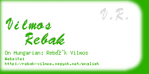 vilmos rebak business card